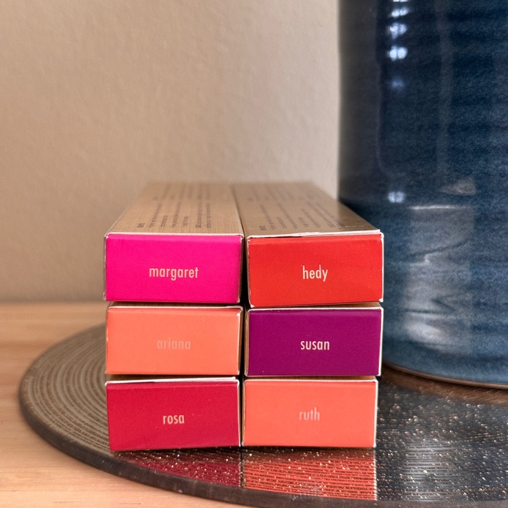 Stila Calligraphy Lip Stain- Ariana, Hedy, Margaret, Rosa, Ruth, & Susan -qty 6